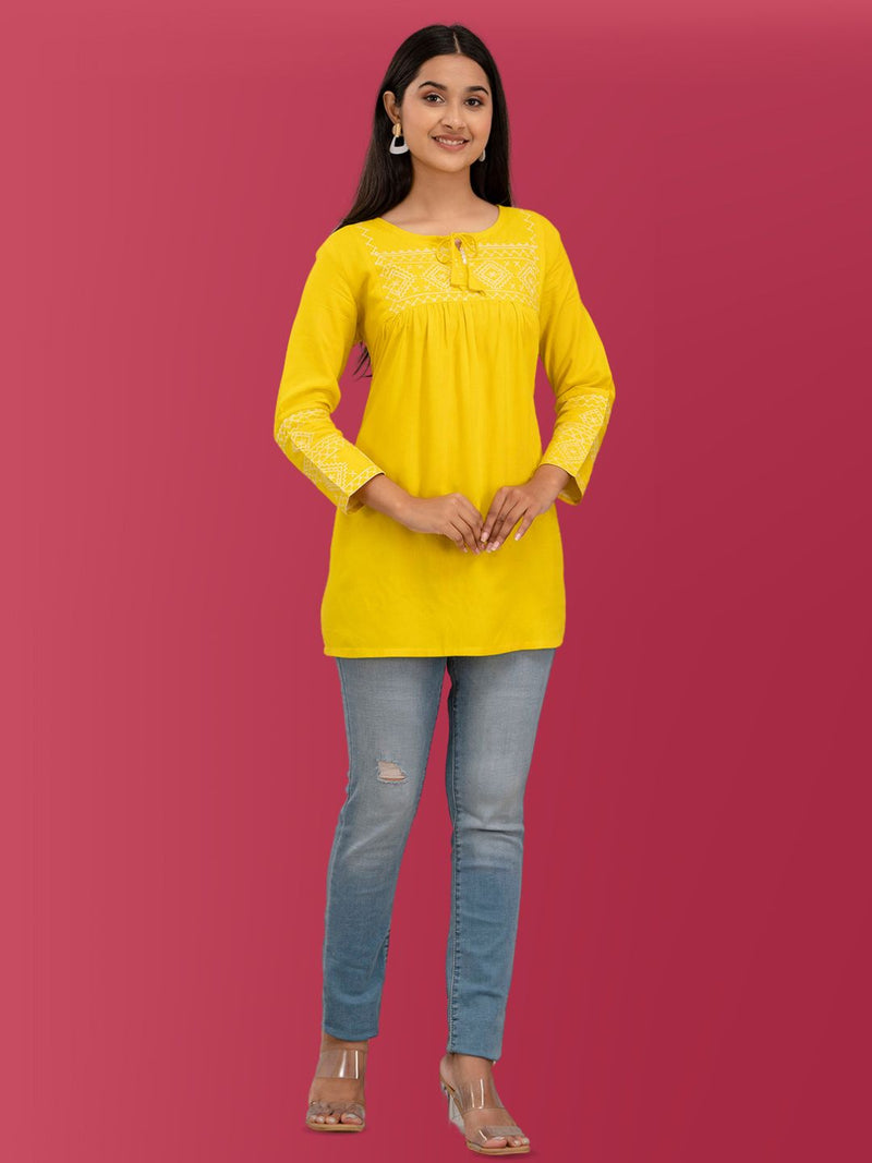 Feranoid Embroidery Top Rayon