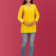 Feranoid Embroidery Top Rayon