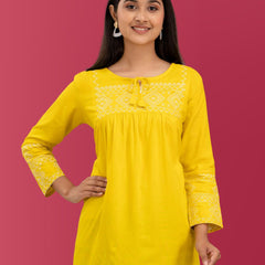 Feranoid Embroidery Top Rayon