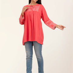 Feranoid Embroidery Top Rayon
