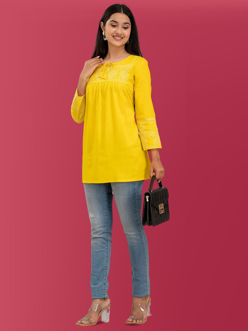 Feranoid Embroidery Top Rayon