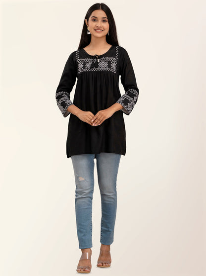 Feranoid Embroidery Top Rayon FRKT6375