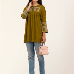 Feranoid Embroidery Top Rayon
