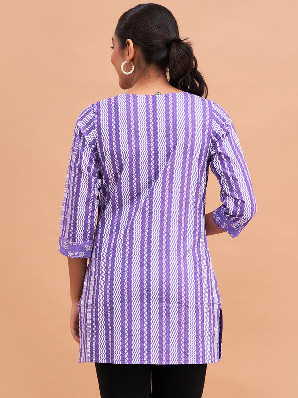 Women Cotton Printed Short Kurti