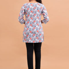Women Cotton Printed Short Kurti