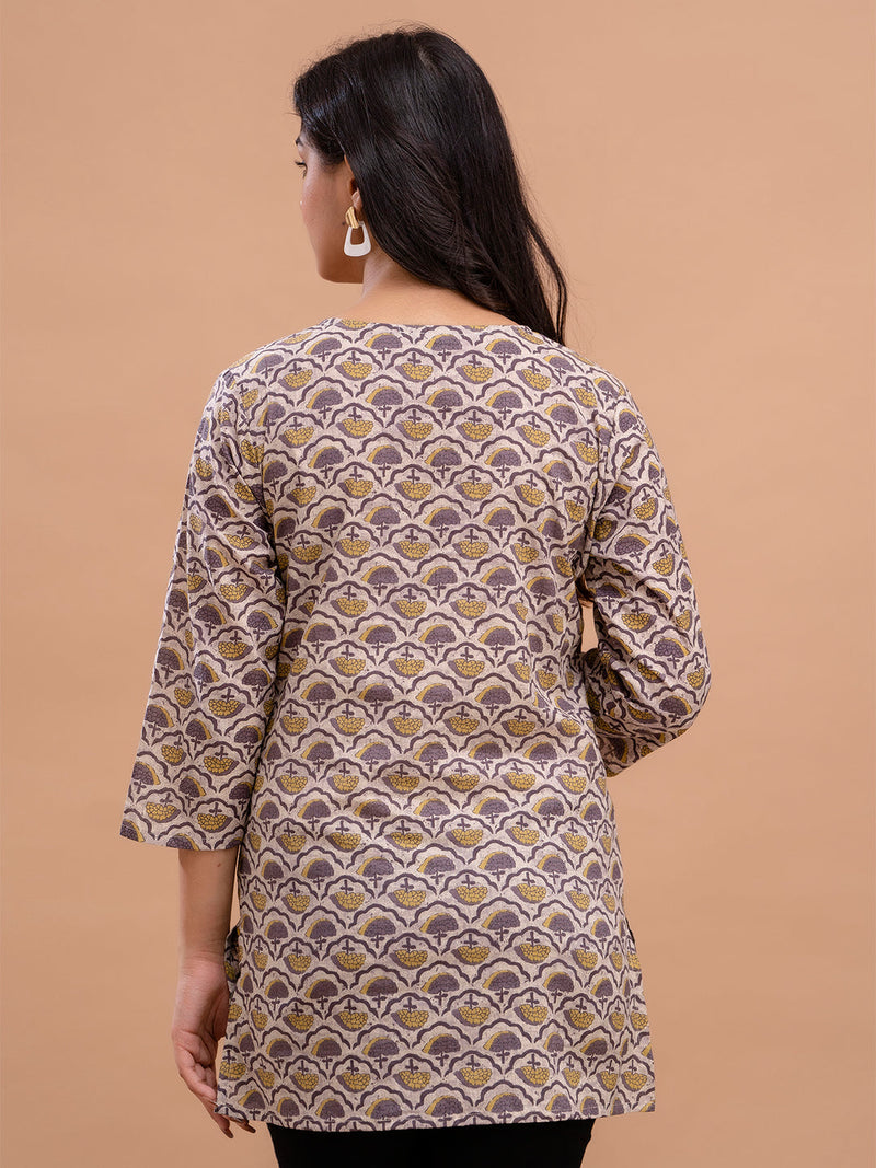 Floral Printed Pure Cotton Kurti