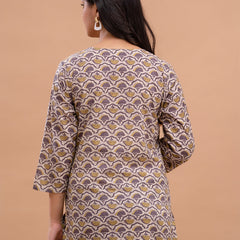 Floral Printed Pure Cotton Kurti