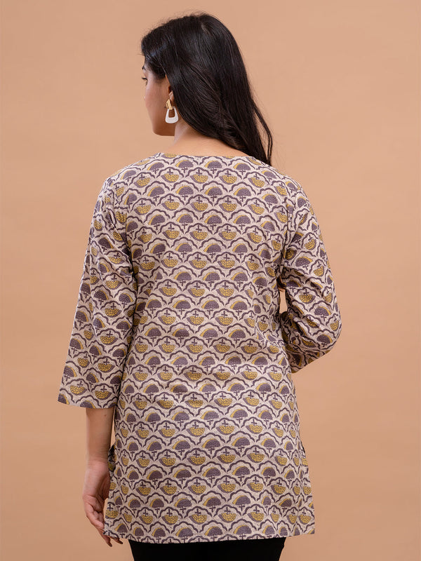 Floral Printed Pure Cotton Kurti