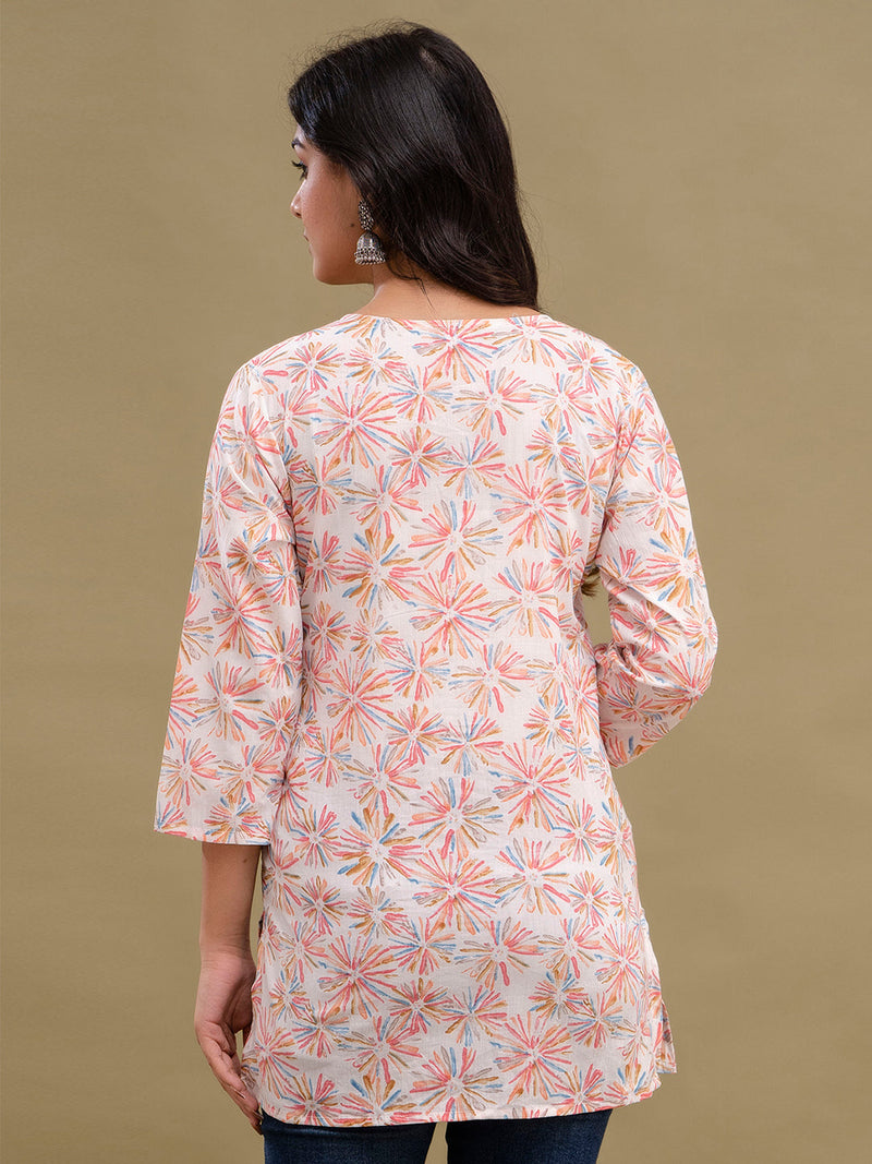 Floral Printed Pure Cotton Kurti