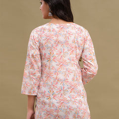Floral Printed Pure Cotton Kurti