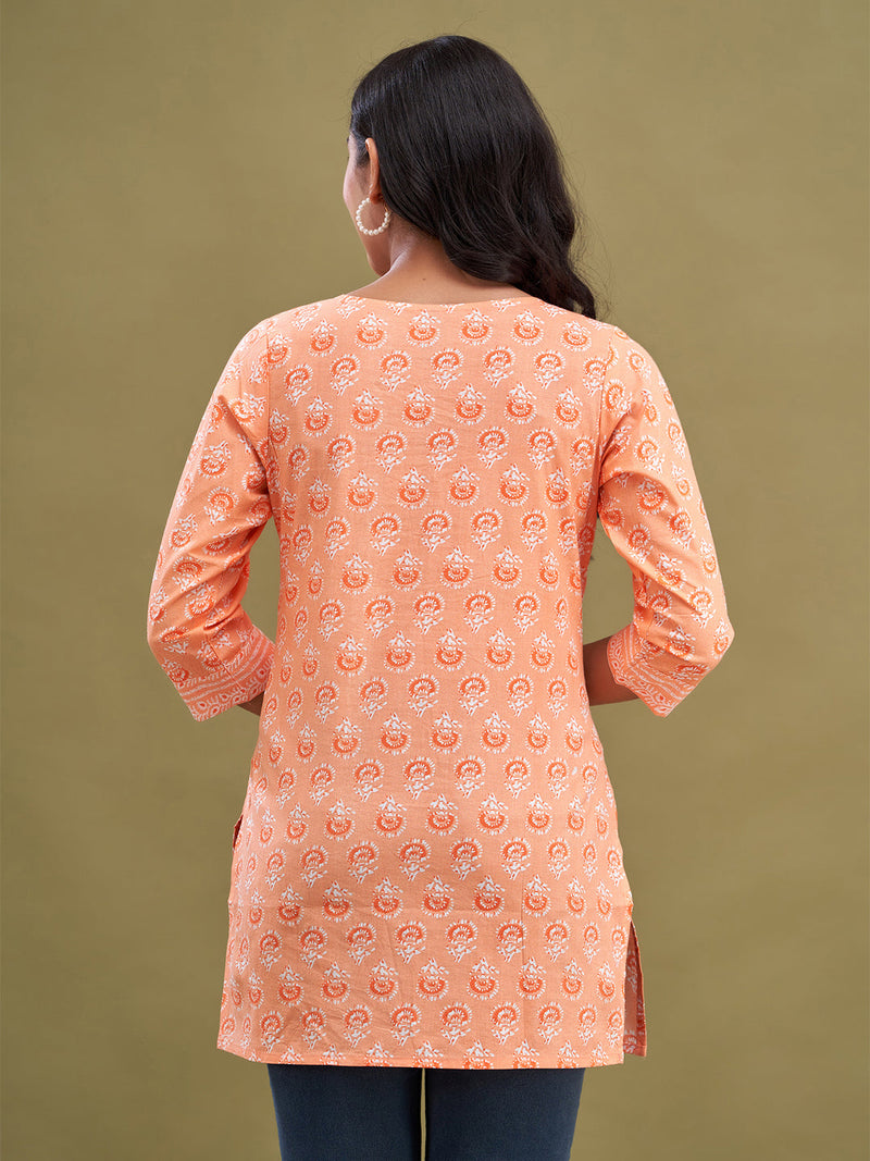 Women Cotton Printed Short Kurti