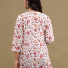 Floral Printed Pure Cotton Kurti