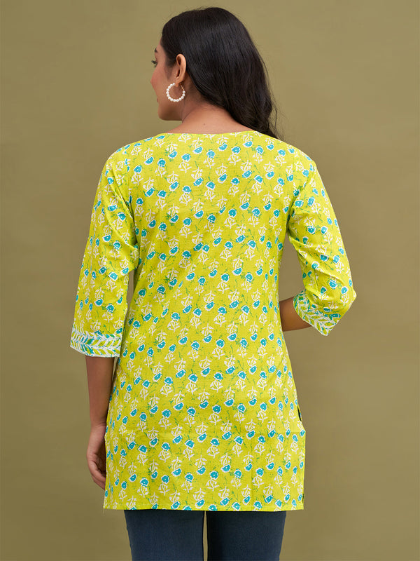 Women Cotton Printed Short Kurti