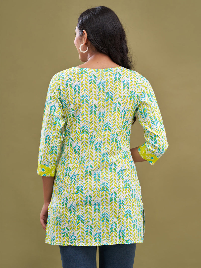 Women Cotton Printed Short Kurti