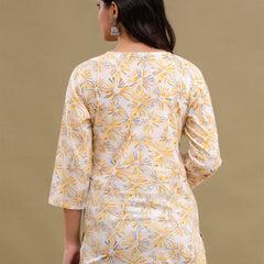Floral Printed Pure Cotton Kurti