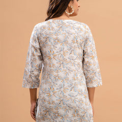 Floral Printed Pure Cotton Kurti