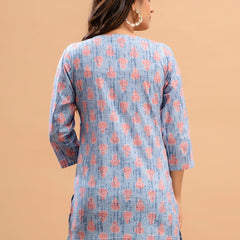Floral Printed Pure Cotton Kurti