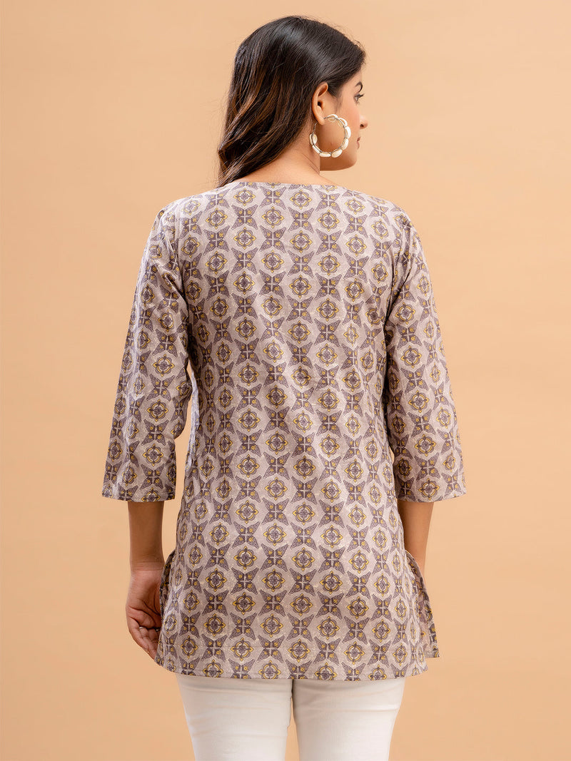 Floral Printed Pure Cotton Kurti