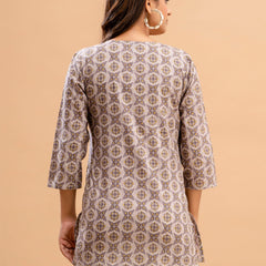 Floral Printed Pure Cotton Kurti