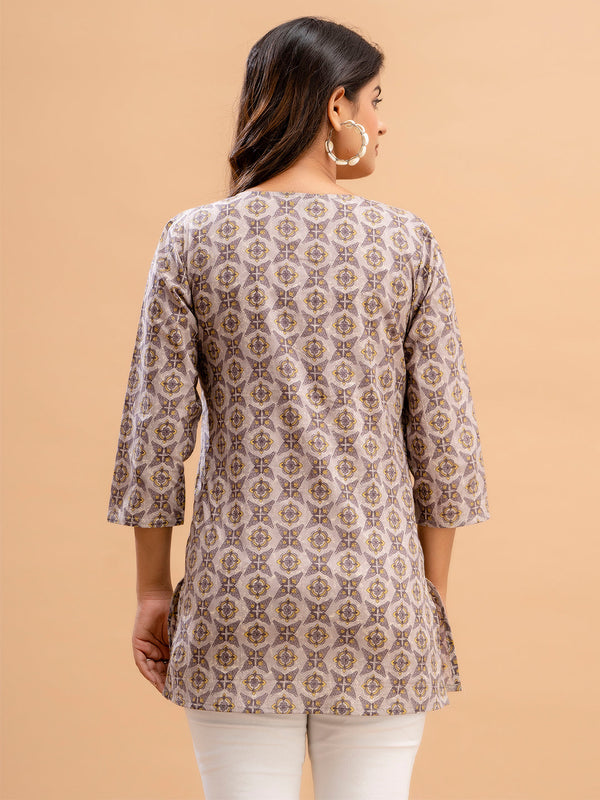 Floral Printed Pure Cotton Kurti