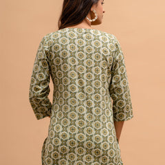 Floral Printed Pure Cotton Kurti