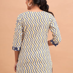 Women Cotton Printed Short Kurti