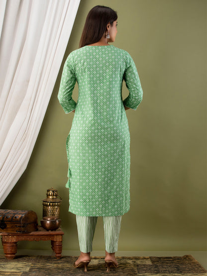 Women Kurta Pant Dupatta Set FRKT6728