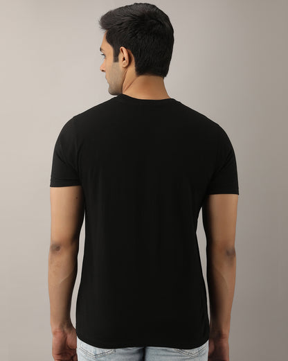 WAVELINES BlACK Half Sleeve T-shirt