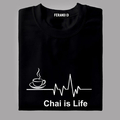 Chai Is Life Black T-Shirt