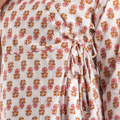 Cotton Printed White Short Tunic