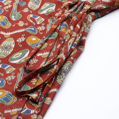 Cotton Printed Maroon Short Tunic