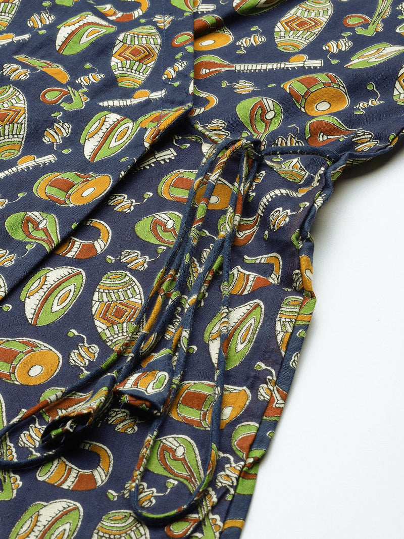 Cotton Printed Blue Short Tunic