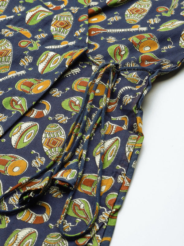 Cotton Printed Blue Short Tunic