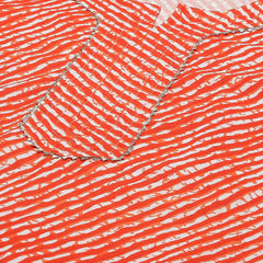 Women Orange Leheriya Yoke Design Cotton Kurti