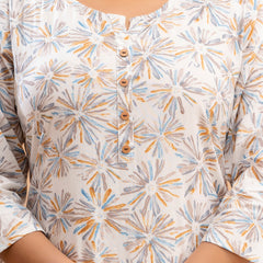 Floral Printed Pure Cotton Kurti