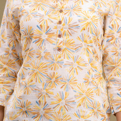 Floral Printed Pure Cotton Kurti