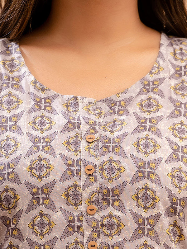 Floral Printed Pure Cotton Kurti