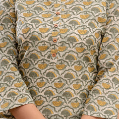 Floral Printed Pure Cotton Kurti