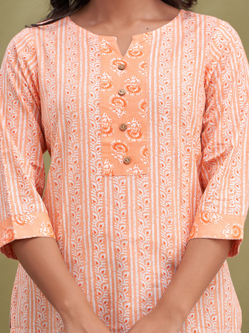 Women Cotton Printed Short Kurti