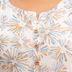 Floral Printed Pure Cotton Kurti
