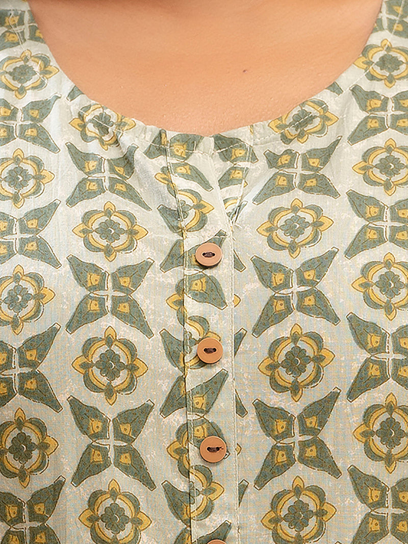 Floral Printed Pure Cotton Kurti