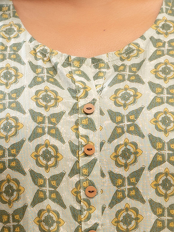 Floral Printed Pure Cotton Kurti