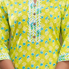 Women Cotton Printed Short Kurti