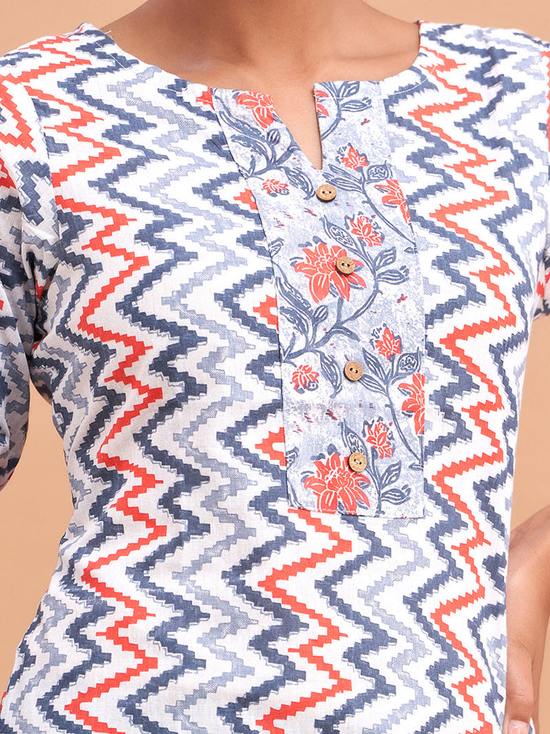 Women Cotton Printed Short Kurti