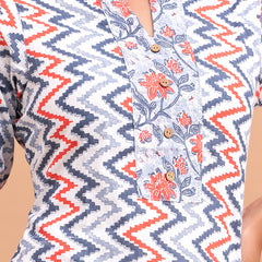 Women Cotton Printed Short Kurti