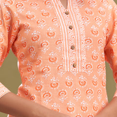 Women Cotton Printed Short Kurti