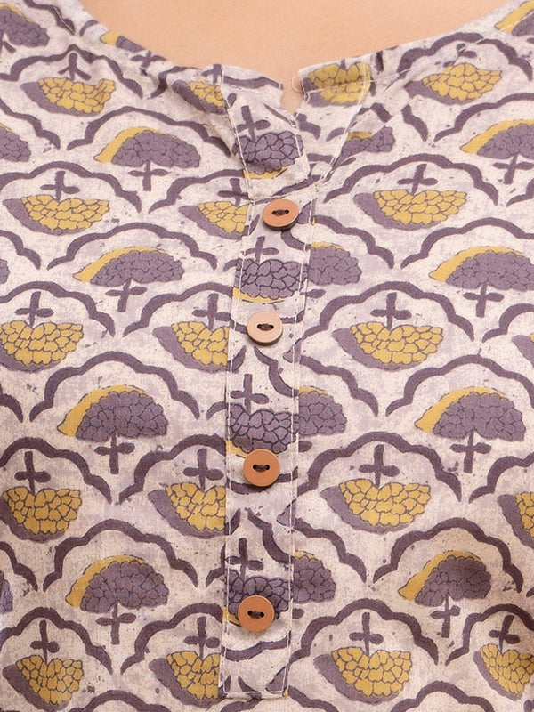 Floral Printed Pure Cotton Kurti