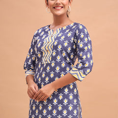 Women Cotton Printed Short Kurti