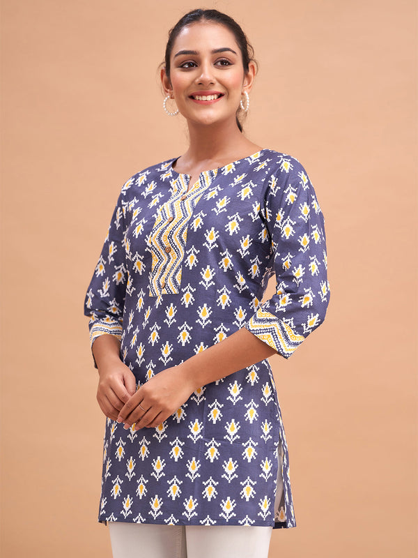 Women Cotton Printed Short Kurti