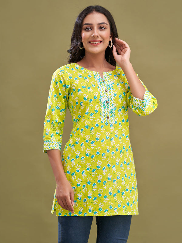 Women Cotton Printed Short Kurti